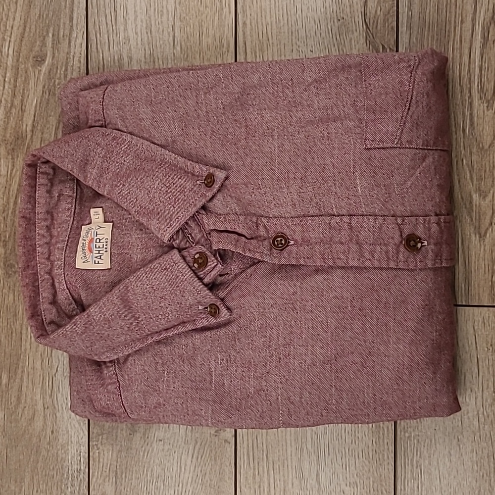 Faherty Men's Casual Button-Down Shirt in Dusty Rose